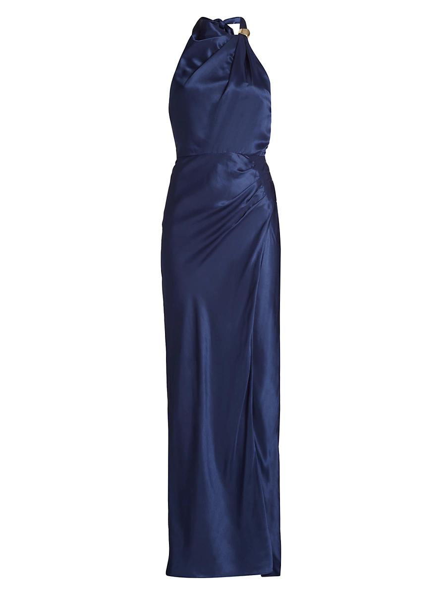 Womens Galilea Satin Column Gown Product Image