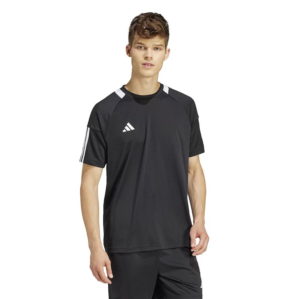 Men's adidas Sereno 3-Stripes AEROREADY Sportswear T-Shirt, Size: XL, Black Product Image