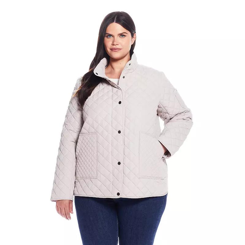 Women's Weathercast Mixed Diamond Quilted Modern Barn Jacket,  Product Image