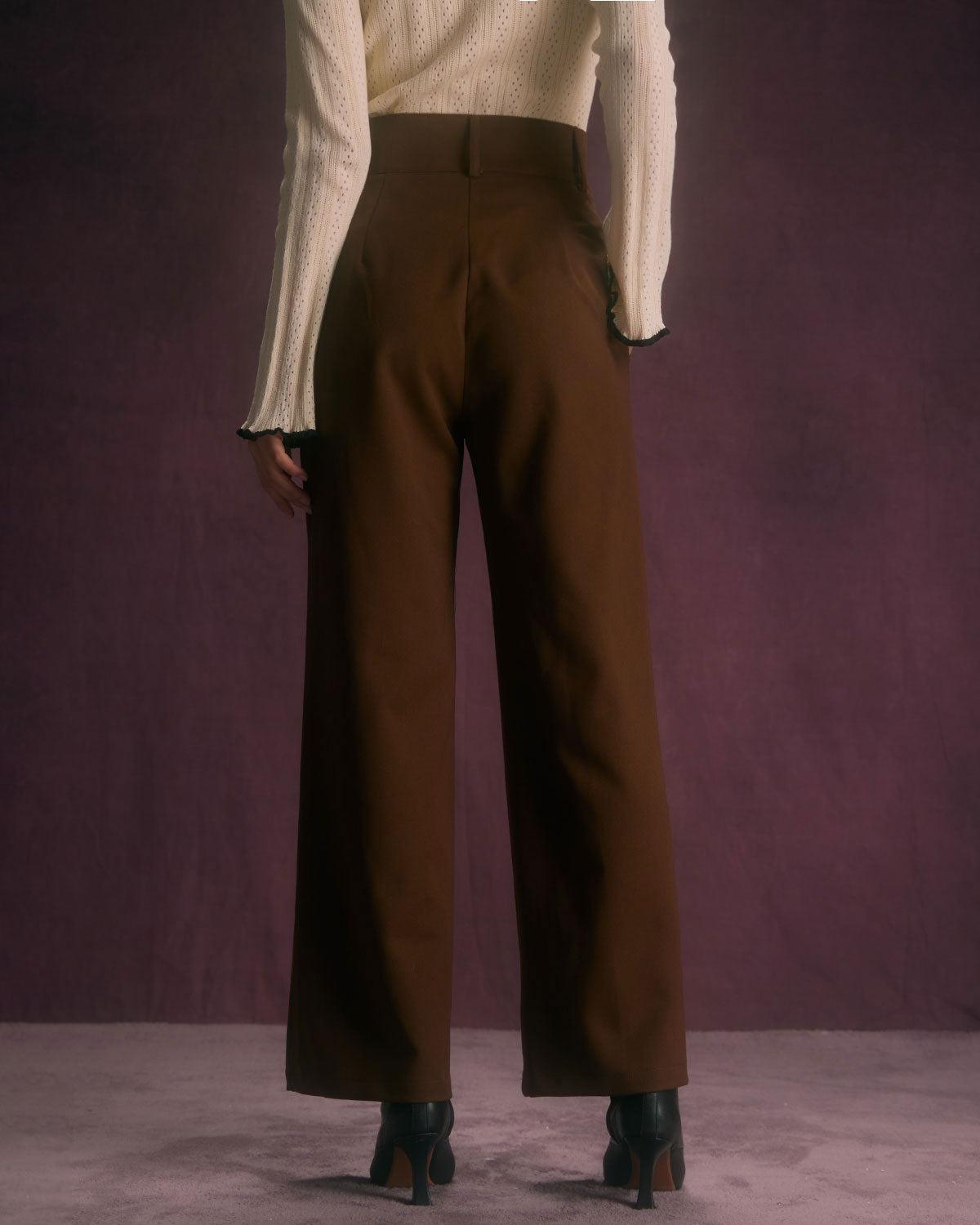 The Coffee Button Slant Pocket Straight Pants Product Image