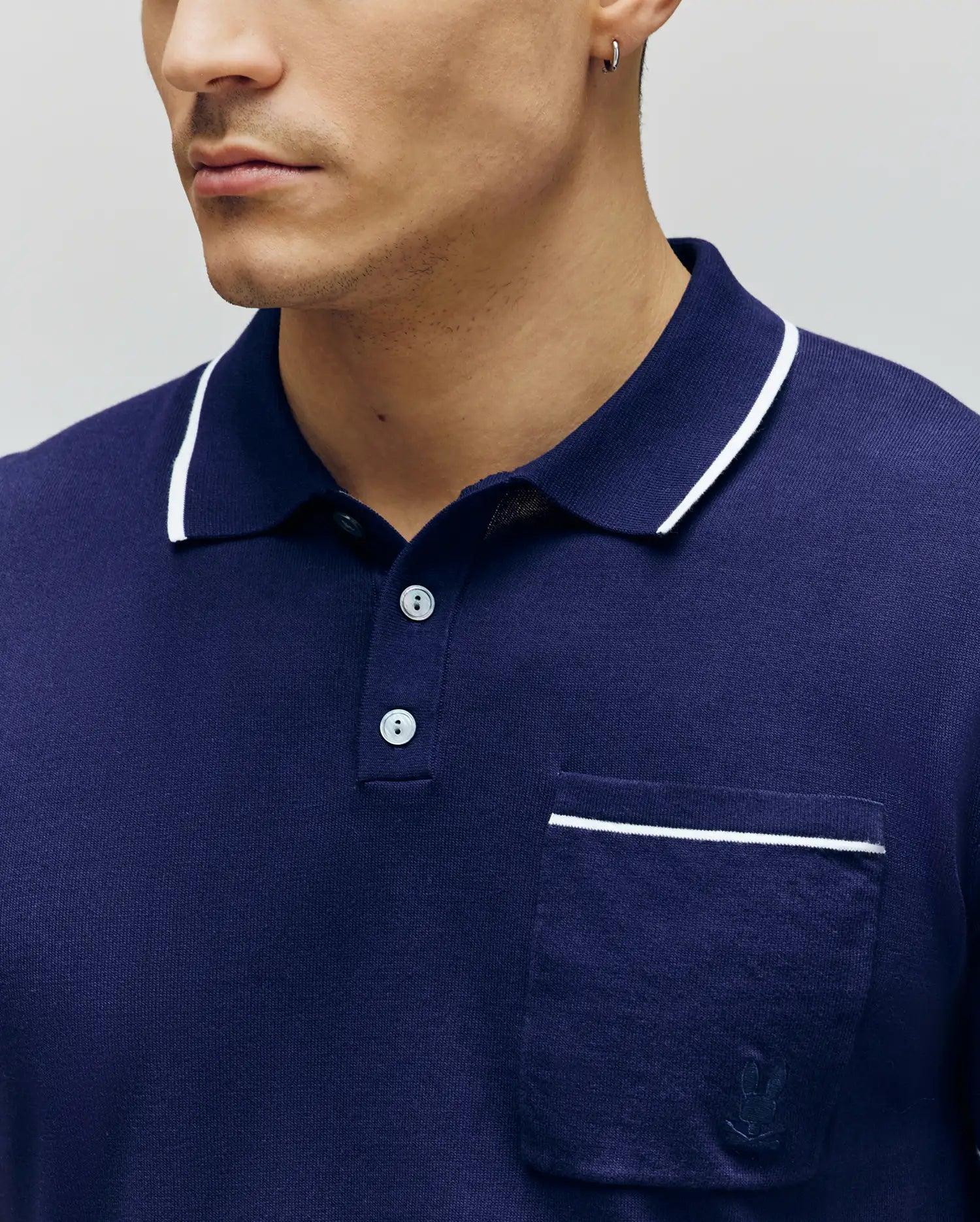 MENS LONGFORD FINE KNIT POLO - B6E500F200 Male Product Image