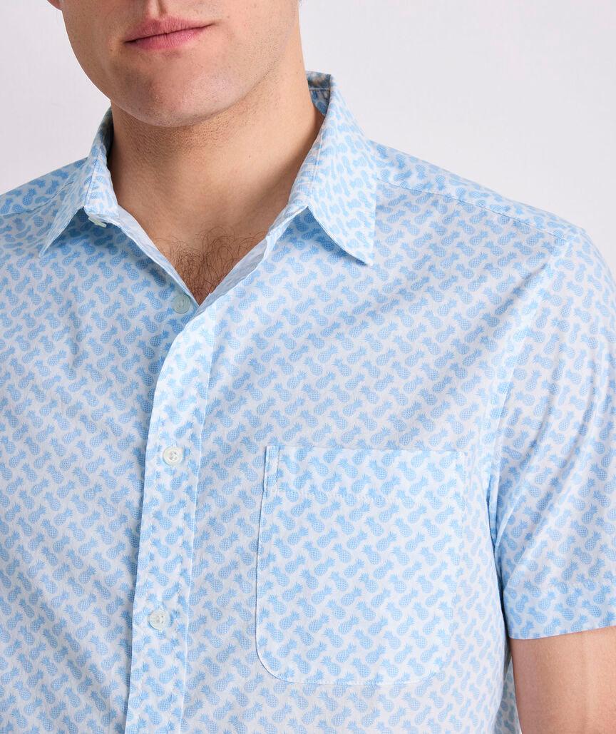 Tossed Pineapple Cotton Madras Short-Sleeve Shirt Product Image