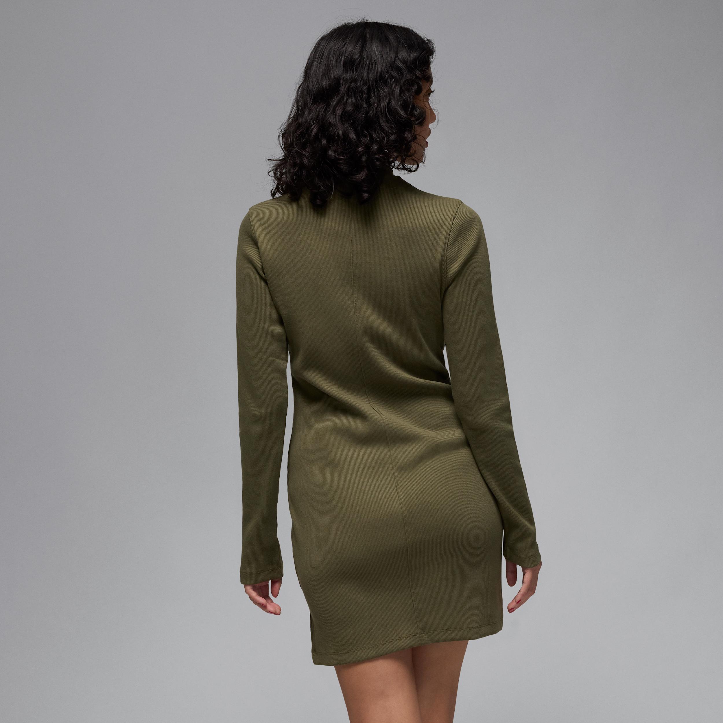 Womens Jordan 1/2-Zip Long-Sleeve Knit Dress | HF9477-010 Product Image