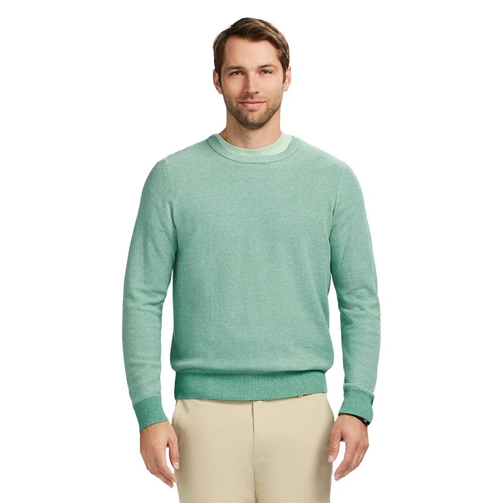 Men's IZOD Honeycomb Crewneck Sweater, Size: Medium, Beryl Green Product Image