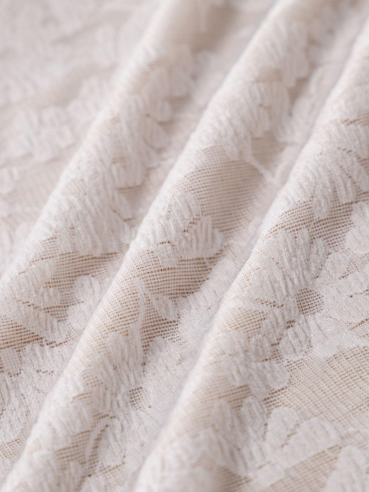 White Jacquard Slip Maxi Dress Product Image