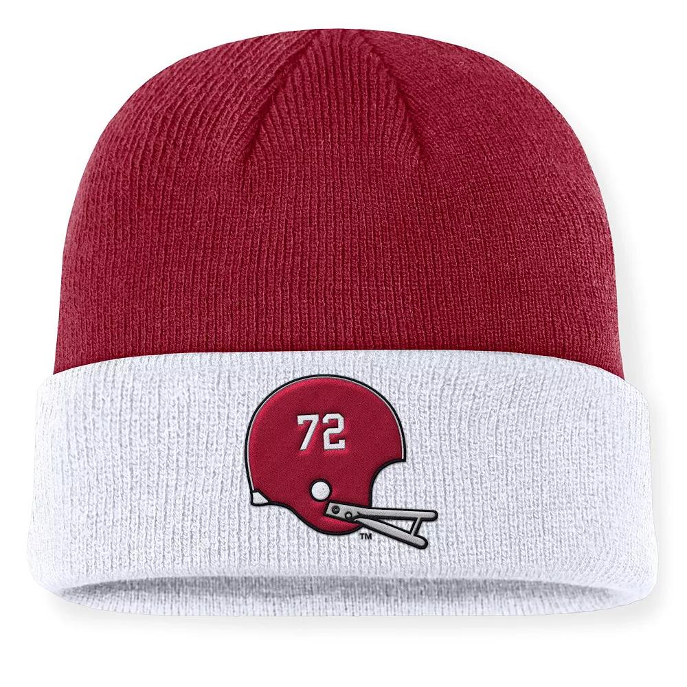 Men's Nike Crimson/White Alabama Crimson Tide Legacy Terra Cuffed Knit Hat, Red Product Image
