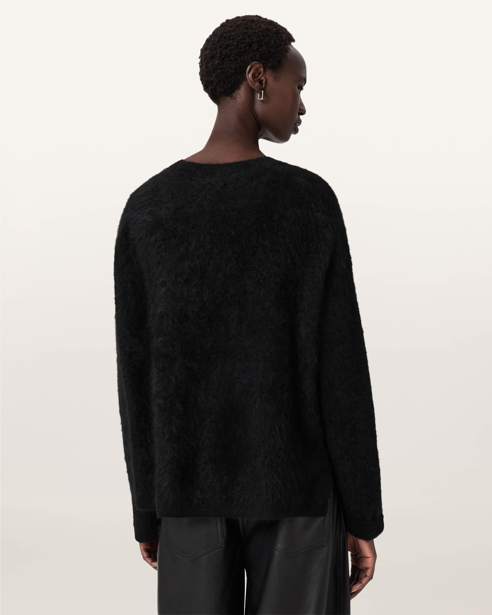 Rebel Cashmere Sweater Black | ALLSAINTS US Product Image