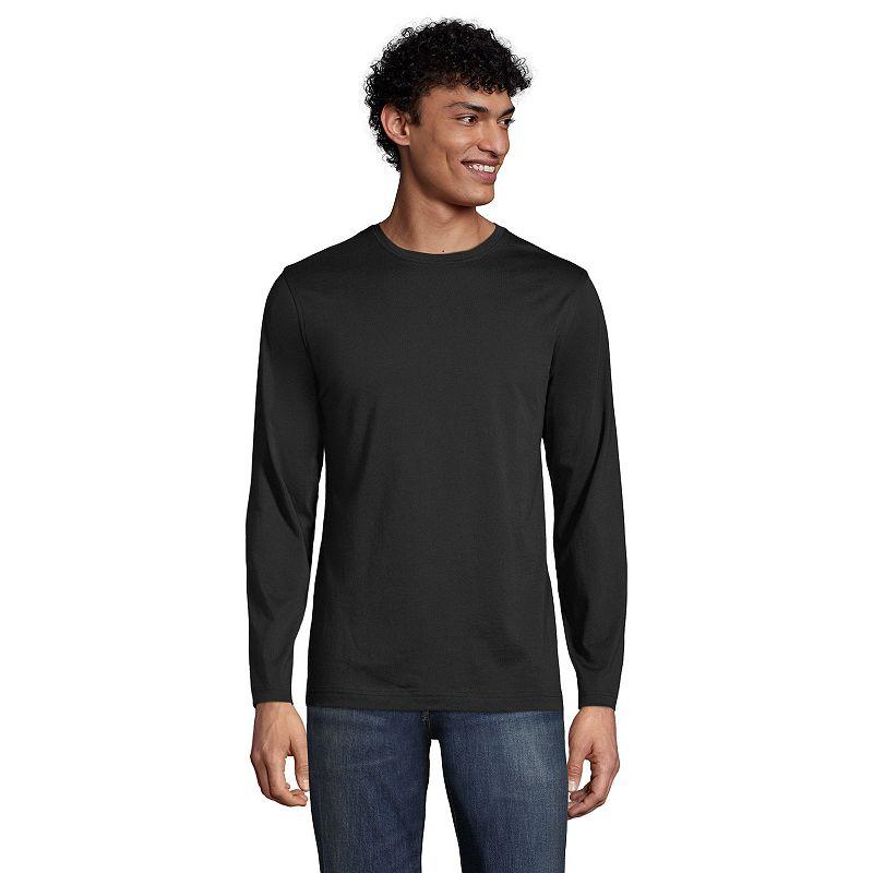 Big & Tall Lands' End Supima Crewneck Tee, Men's,  Product Image