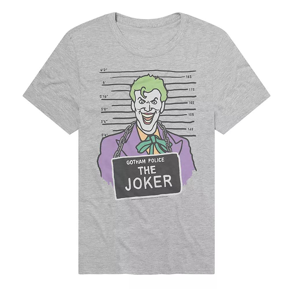 Men's DC Comics Batman Gotham Police The Joker Mugshot Graphic Tee,  Product Image