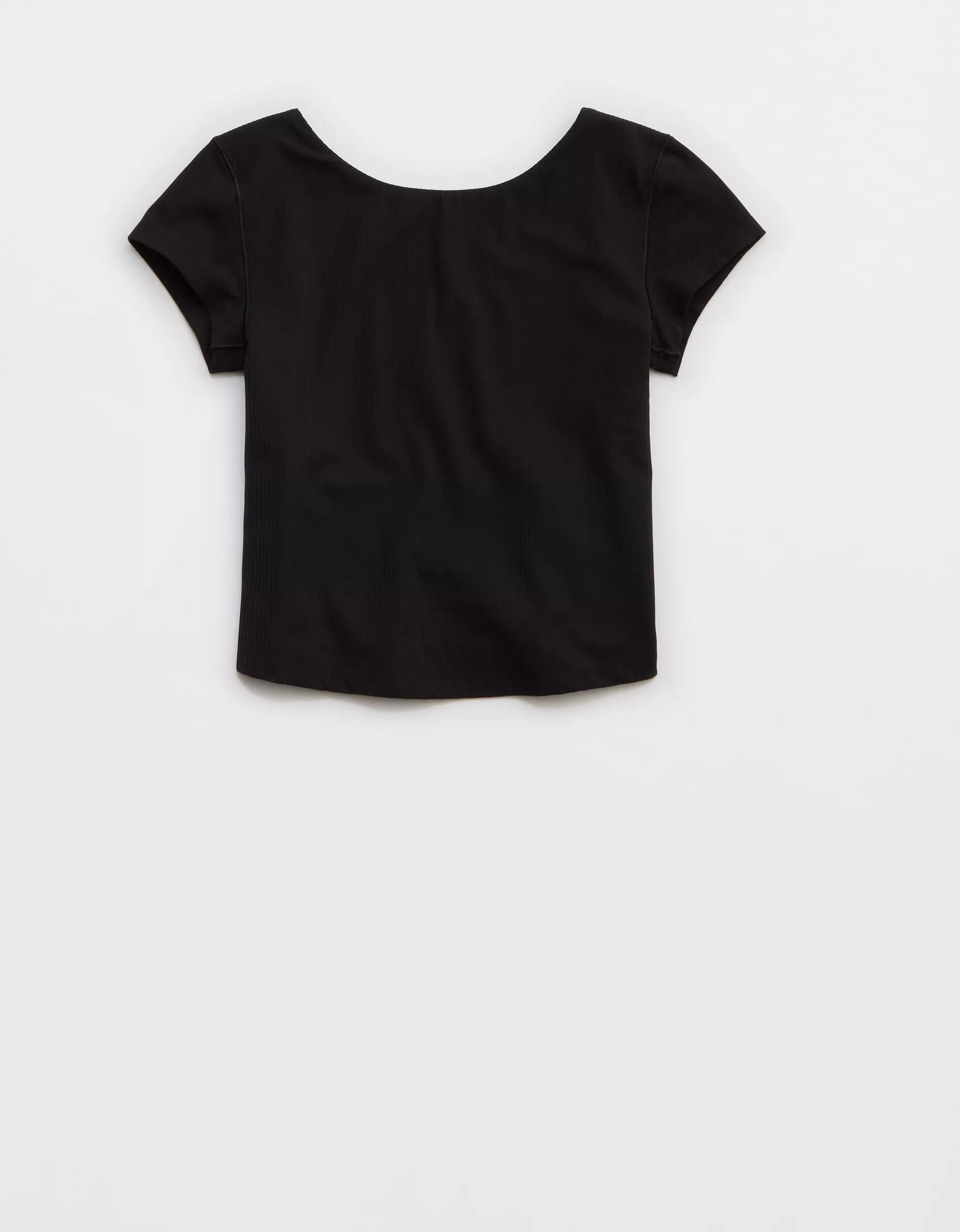 OFFLINE By Aerie Real Me XTRA Rib Open Back T-Shirt Product Image