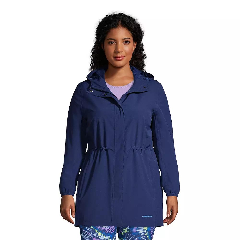 Petite Lands' End Hooded Packable Raincoat, Women's,  Product Image