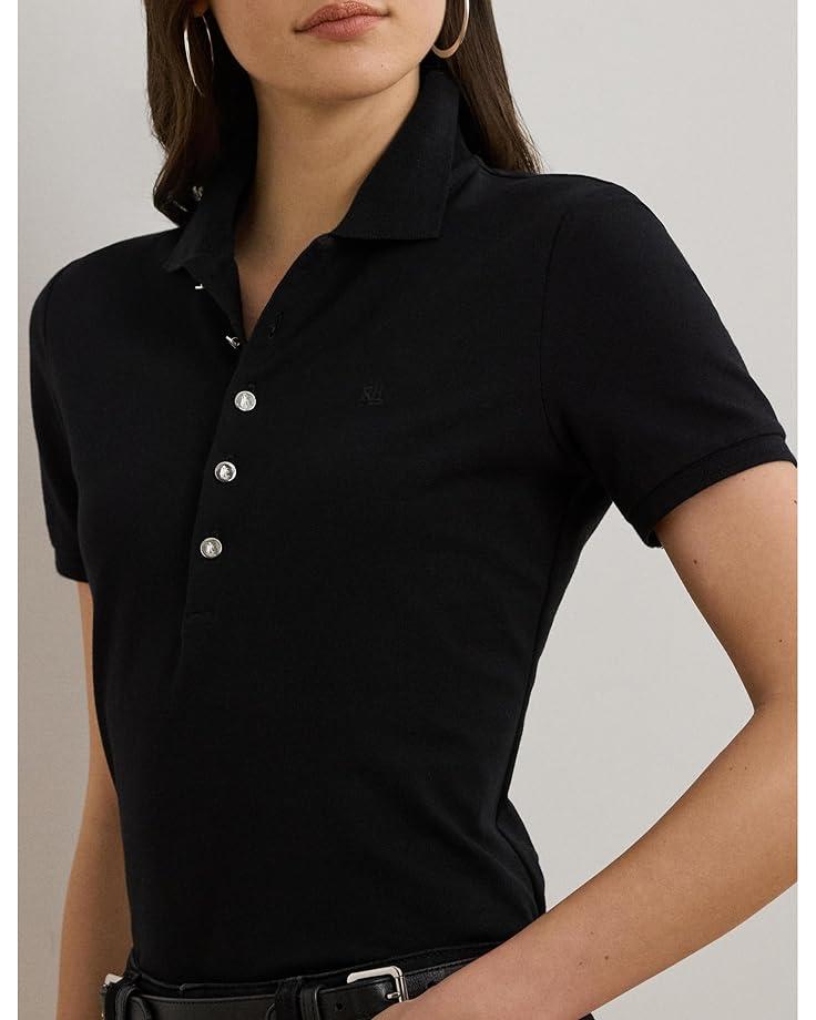 Floral-Logo Cotton Piqué Polo Shirt Product Image