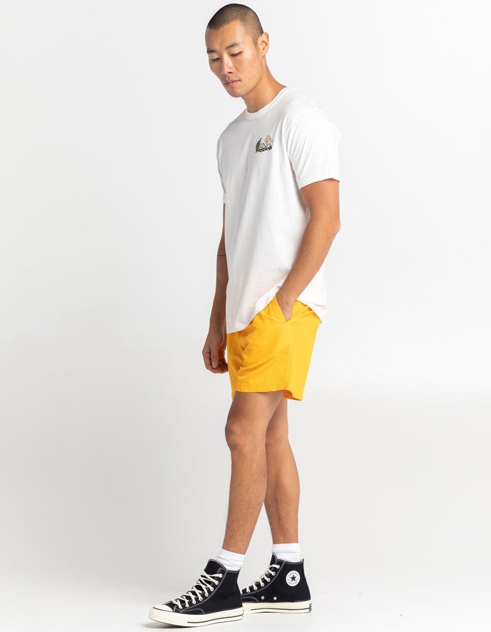 RSQ Mens 6" Nylon Shorts - GOLD Product Image