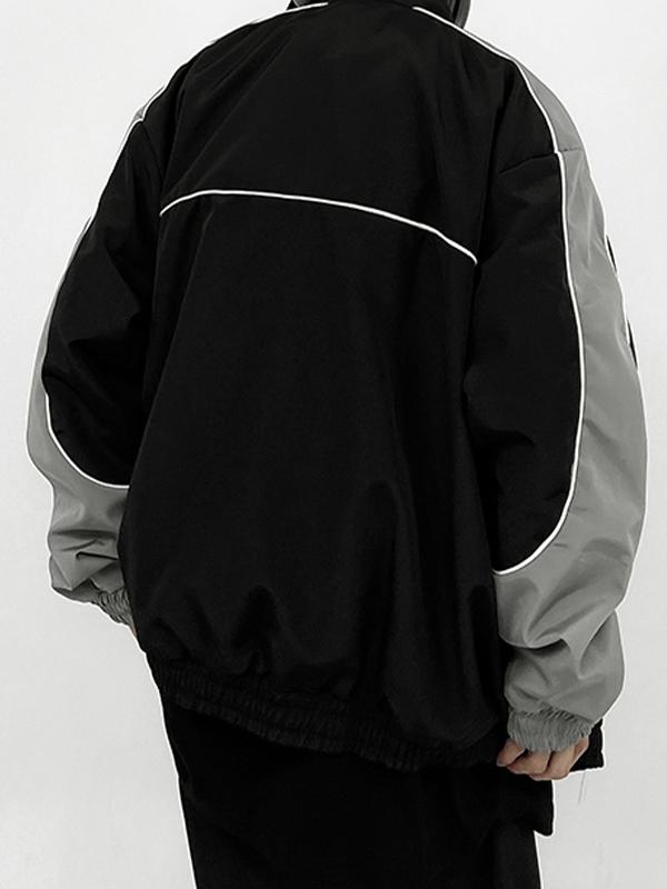 Men's Color Block Star Splice Jacket Product Image