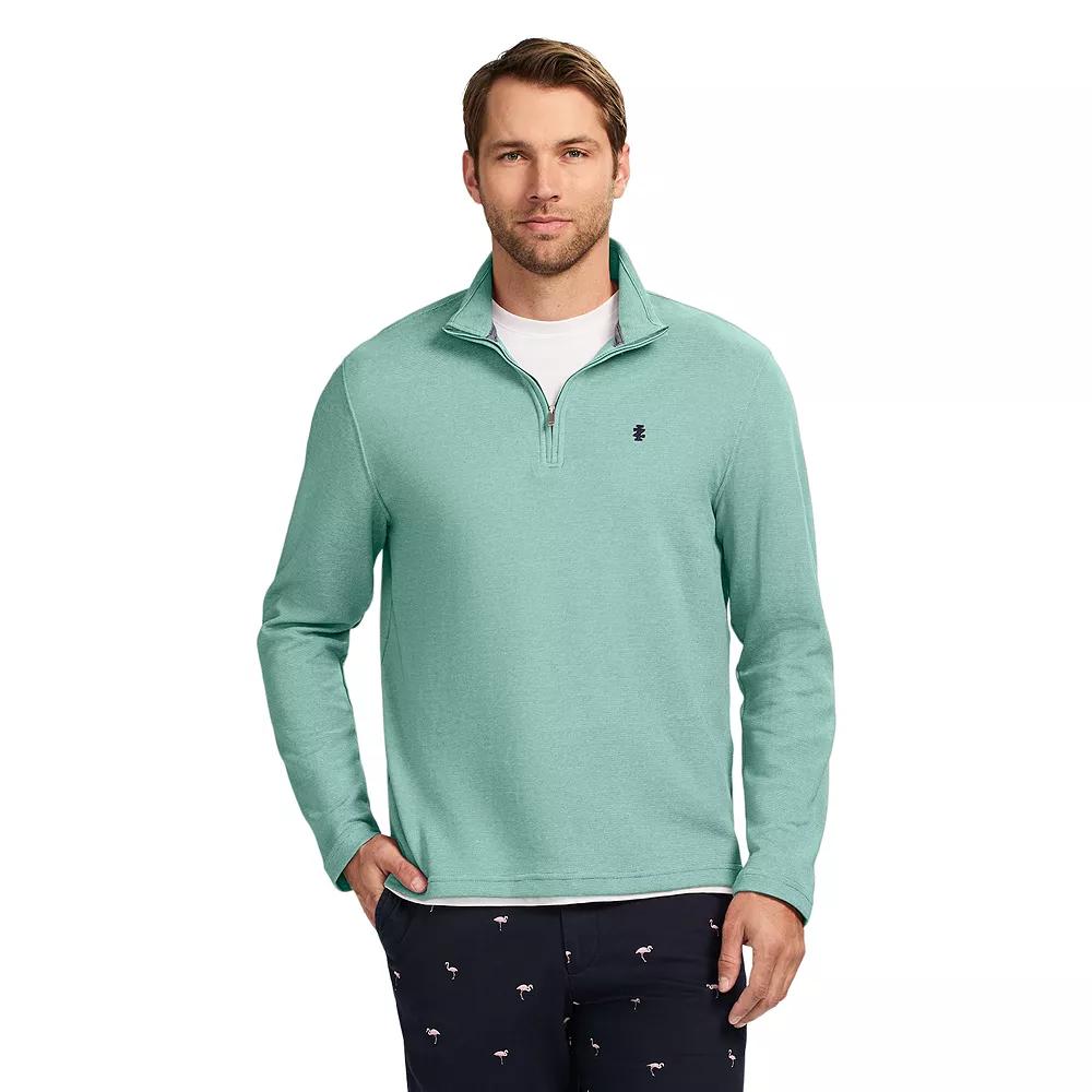 Men's IZOD 1/4-Zip Long Sleeve Sweatshirt, Size: Large, Beryl Green Product Image