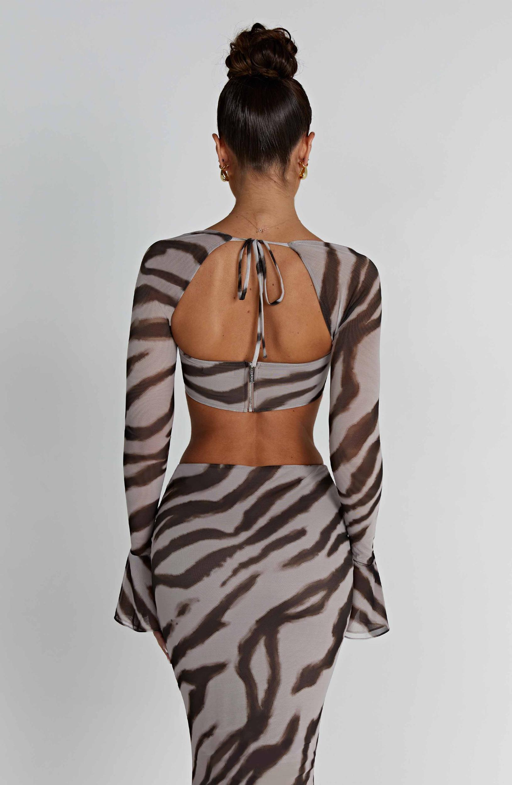 Priscilla Top - Zebra Print Product Image