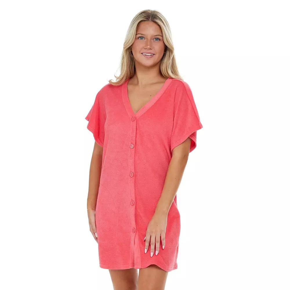 Women's Jordan Taylor Button Front Swim Cover Up with Pockets,  Product Image