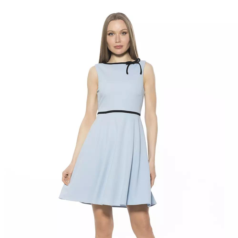 Women's ALEXIA ADMOR Ida Crewneck Fit And Flare Dress,  Product Image