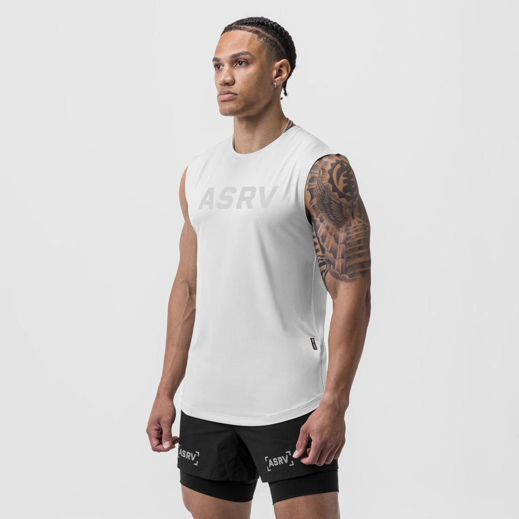 0757. AeroSilver® Cutoff Tank - White "Box Logo" Product Image