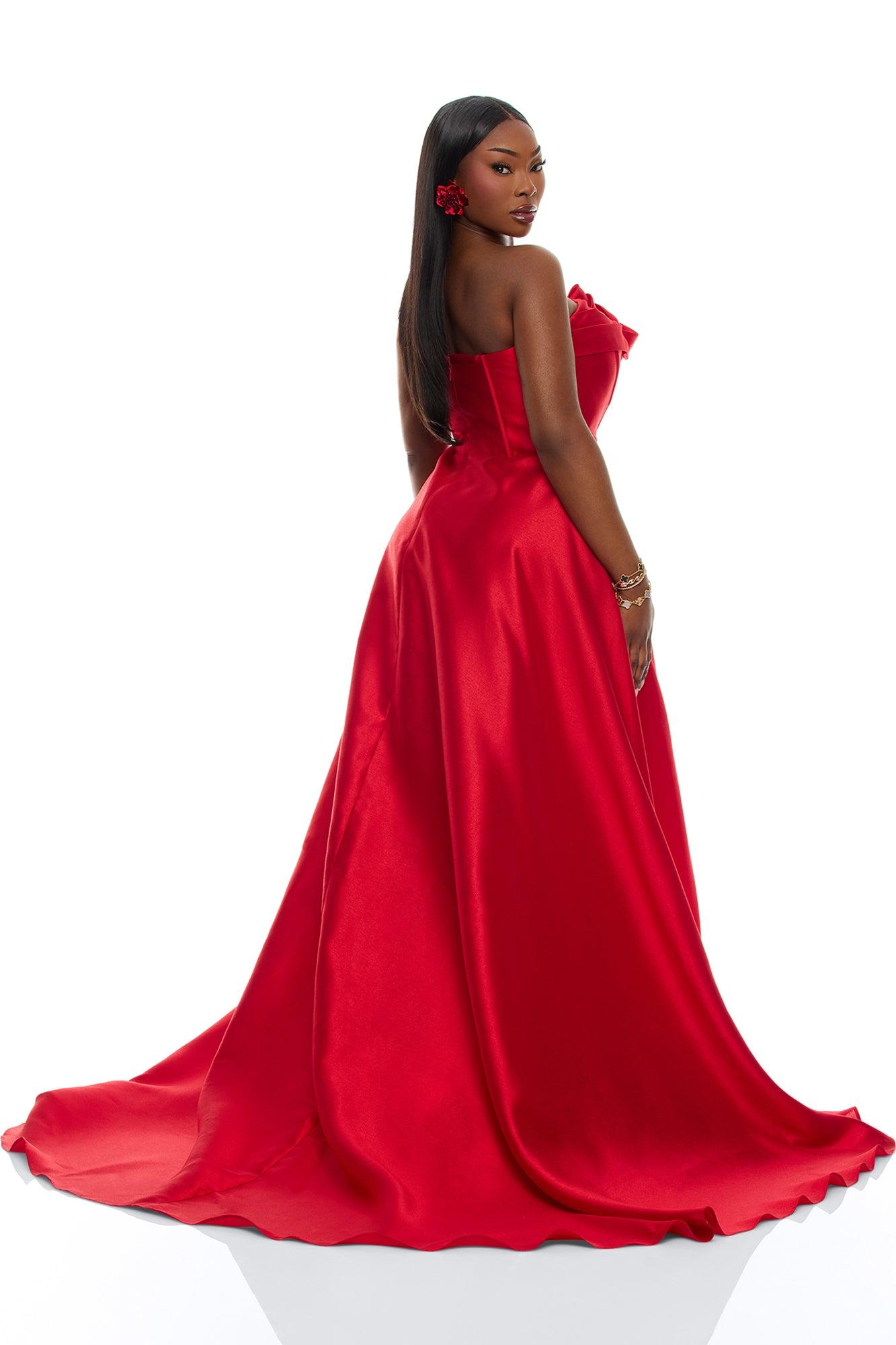 Swept Away Taffeta Gown - Red Female Product Image
