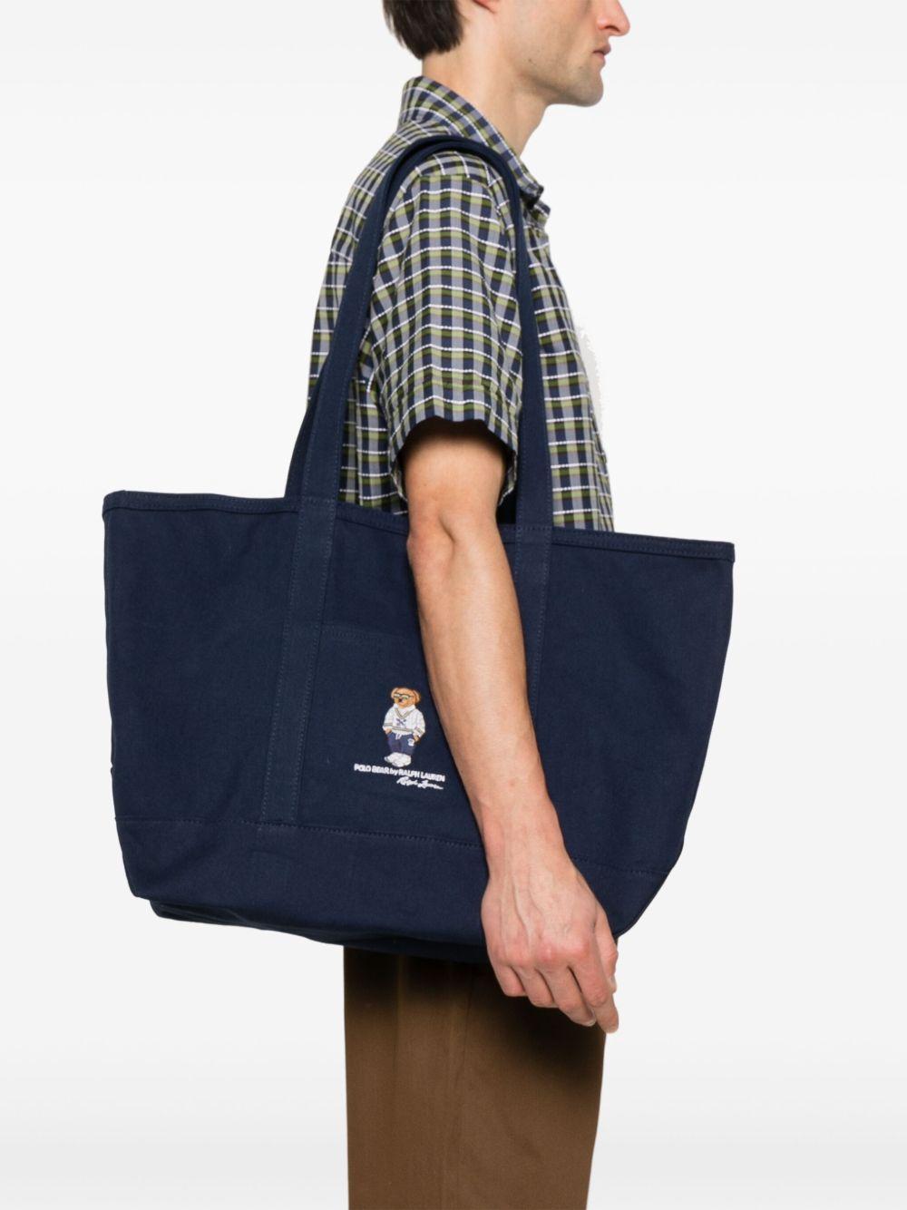 Polo Bear canvas tote bag  Product Image