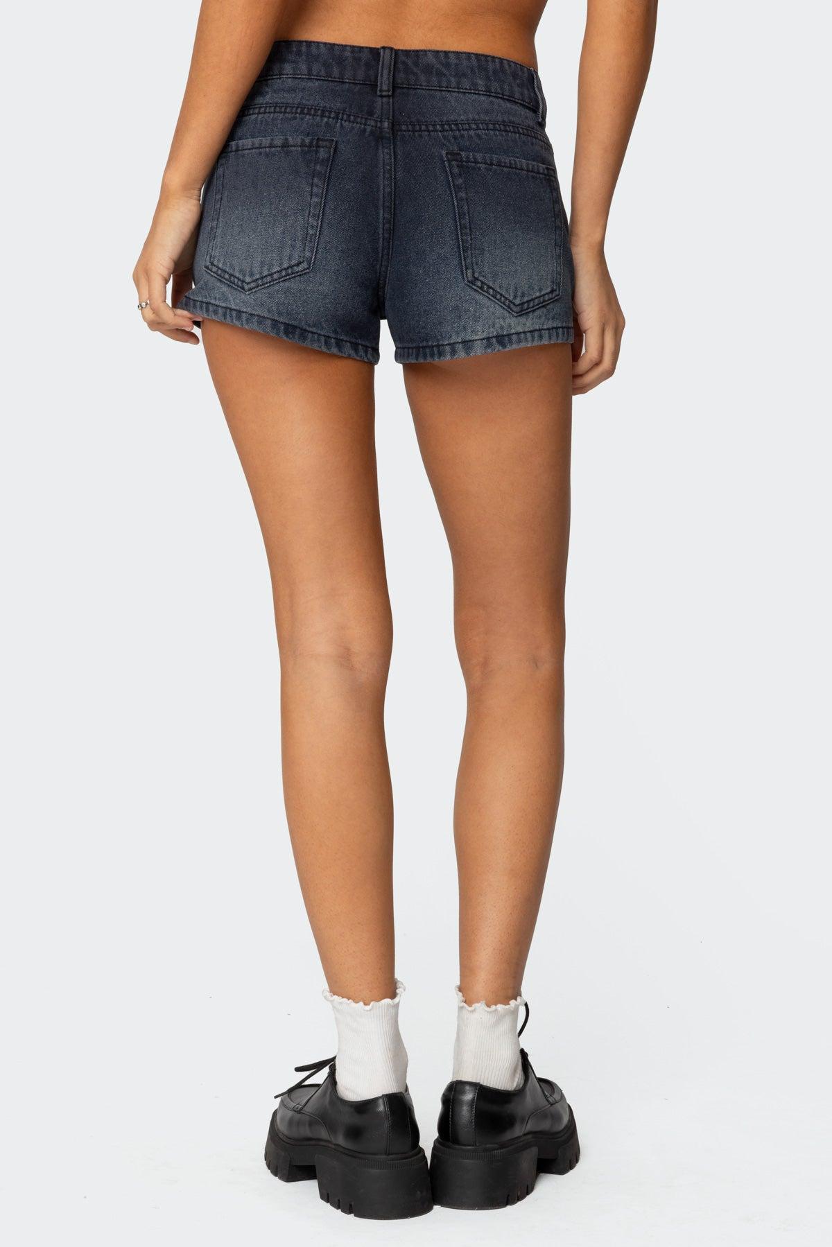 Siobhan Mid Rise Denim Shorts Product Image