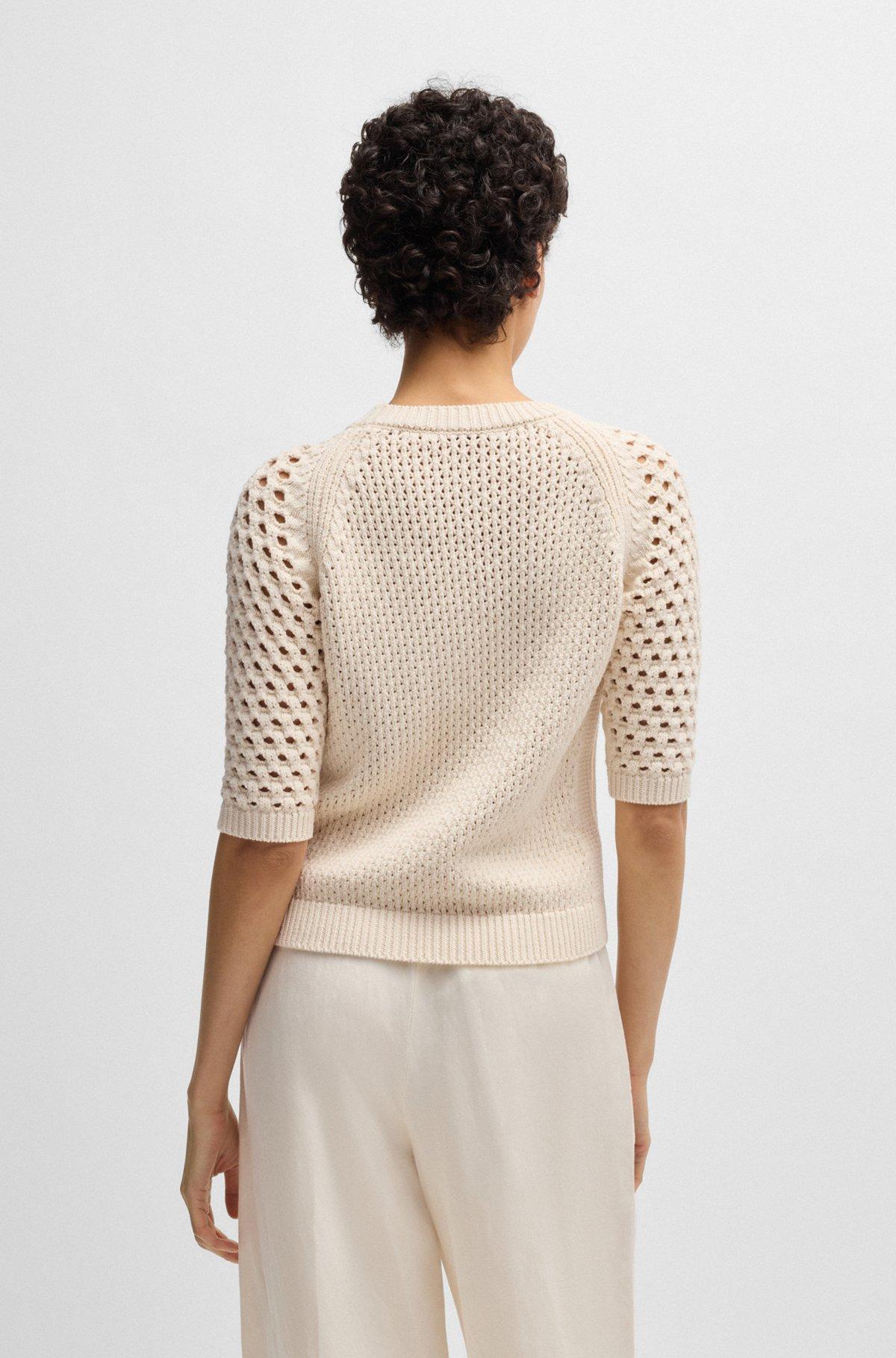 Sweater with mixed knits Product Image