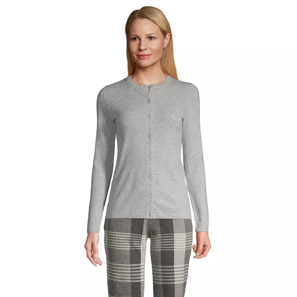 Women's Lands' End Classic Cashmere Cardigan Sweater,  Product Image