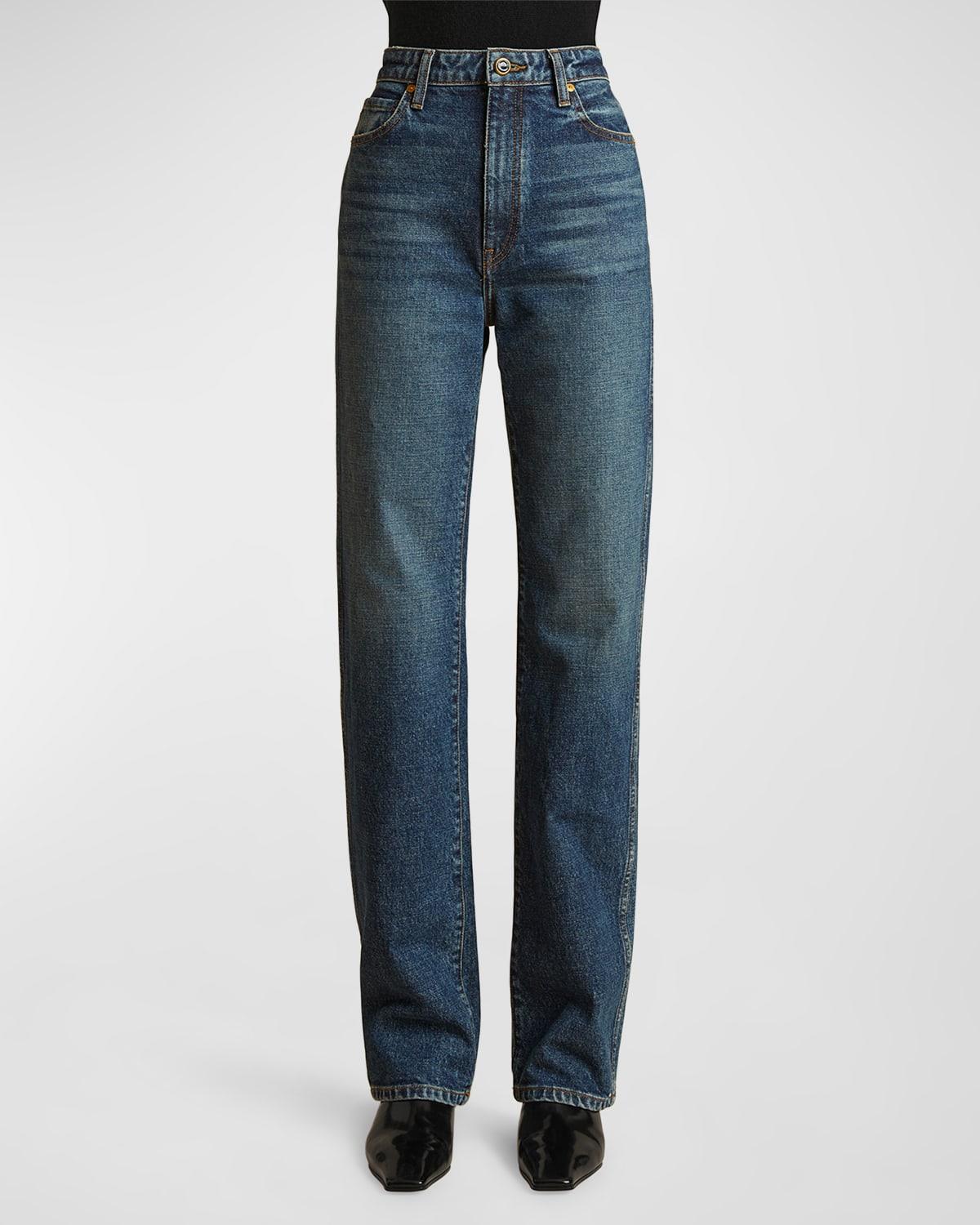 Womens Danielle High-Rise Straight-Leg Jeans Product Image