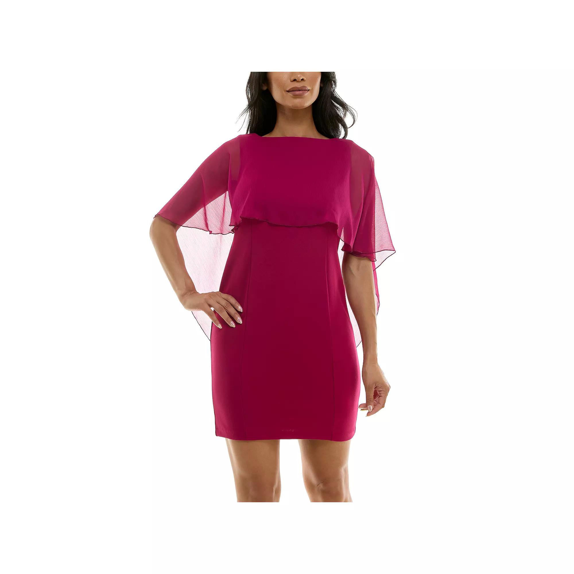 Women's Nina Leonard Popover Chiffon Sheath Dress,  Product Image