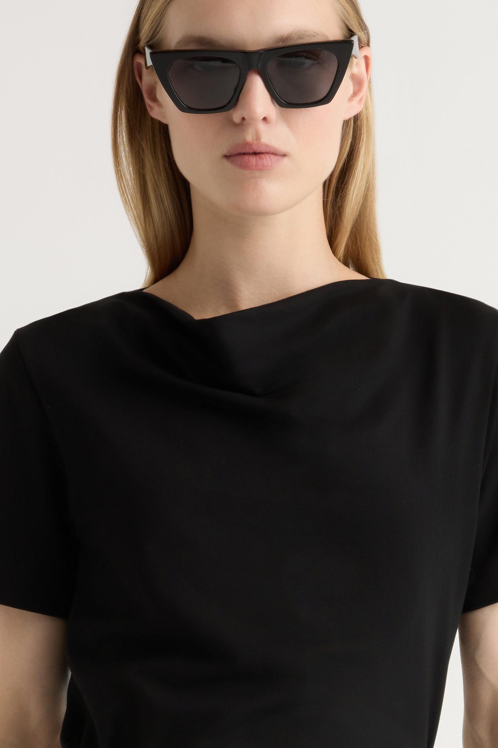 Kendra Organic Cotton Cowl-Neck Tee Product Image