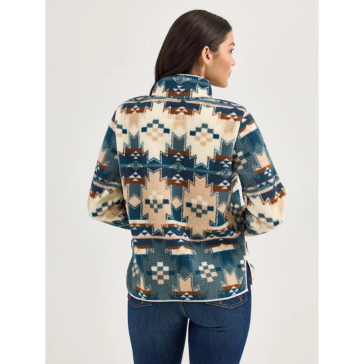 Women's Wrangler Retro® Quarter-Zip Sherpa Pullover in Dusty Product Image