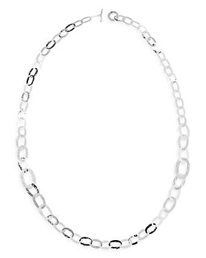 Roma Links Long Chain Necklace in Sterling Silver Product Image