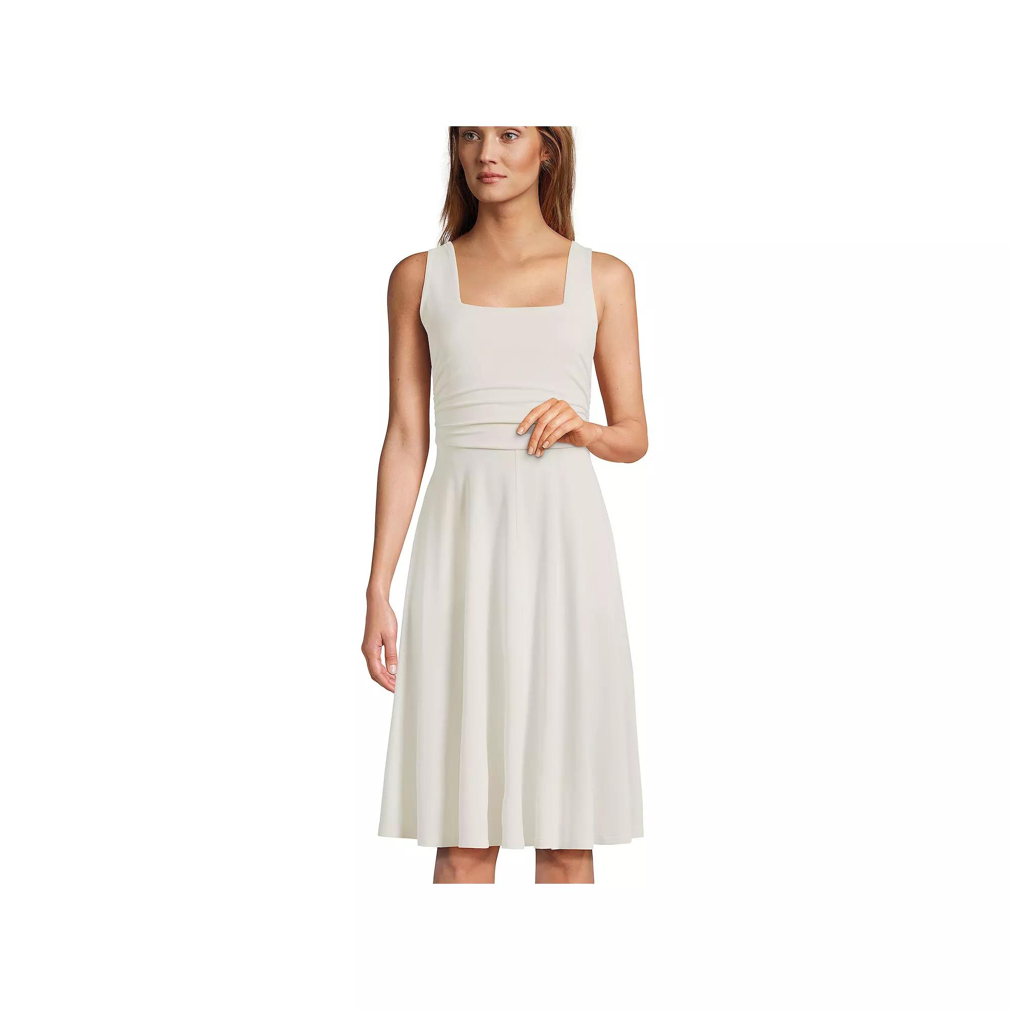 Women's Lands' End Cupro Fit & Flare Dress,  Product Image
