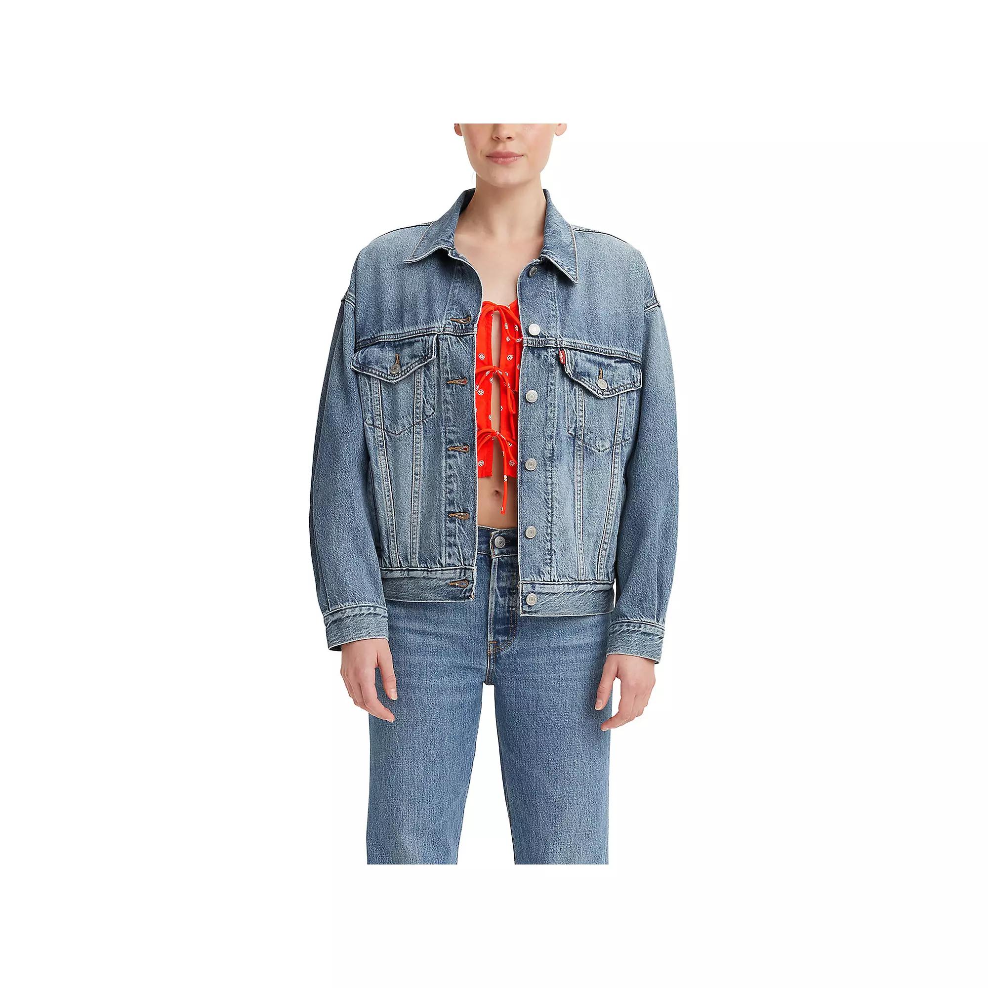 Women's Levi's® Denim '90s Trucker Jean Jacket, Size: Large, Road Less Traveled Product Image