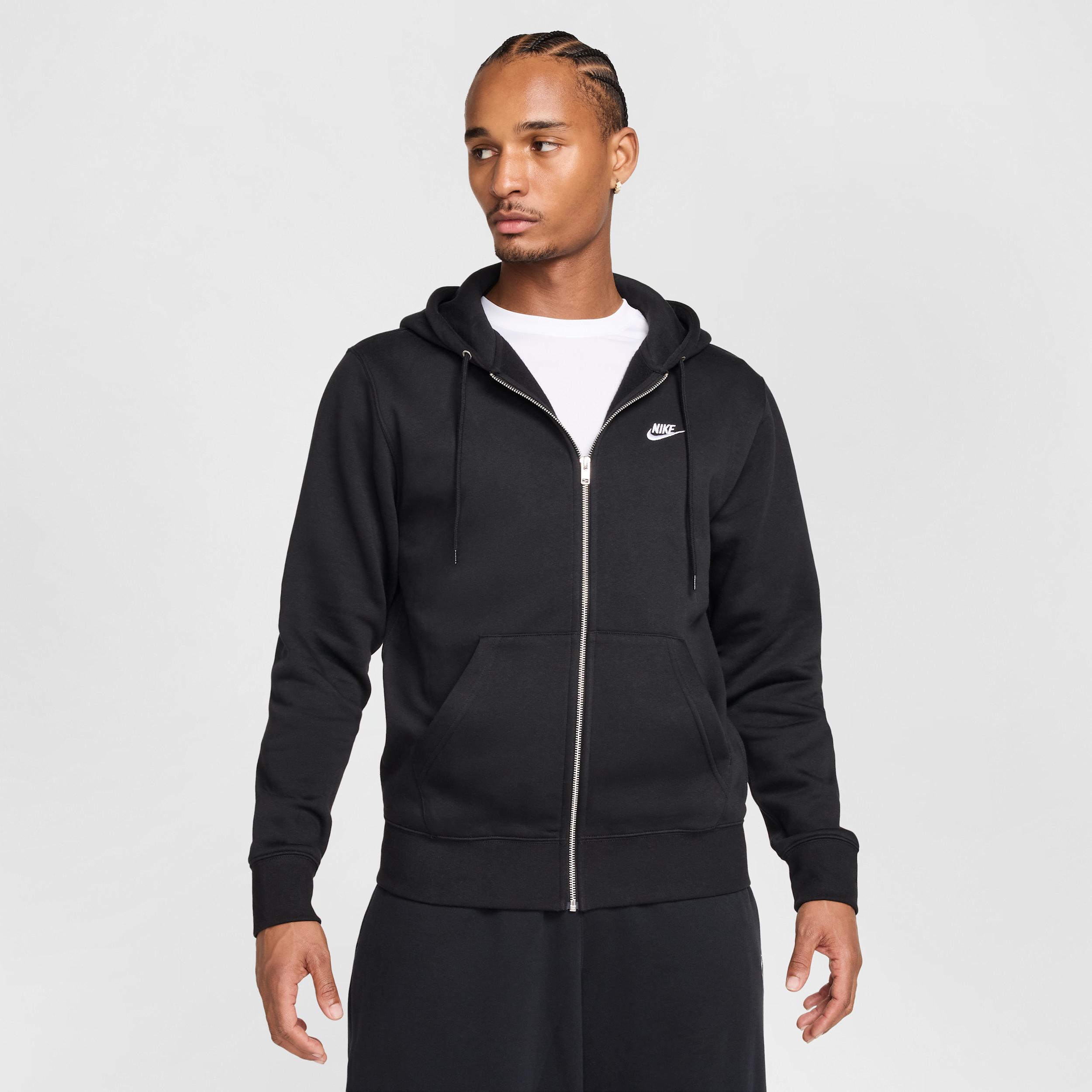 Nike Mens Club Full-Zip Fleece Hoodie | FN3861-010 Product Image
