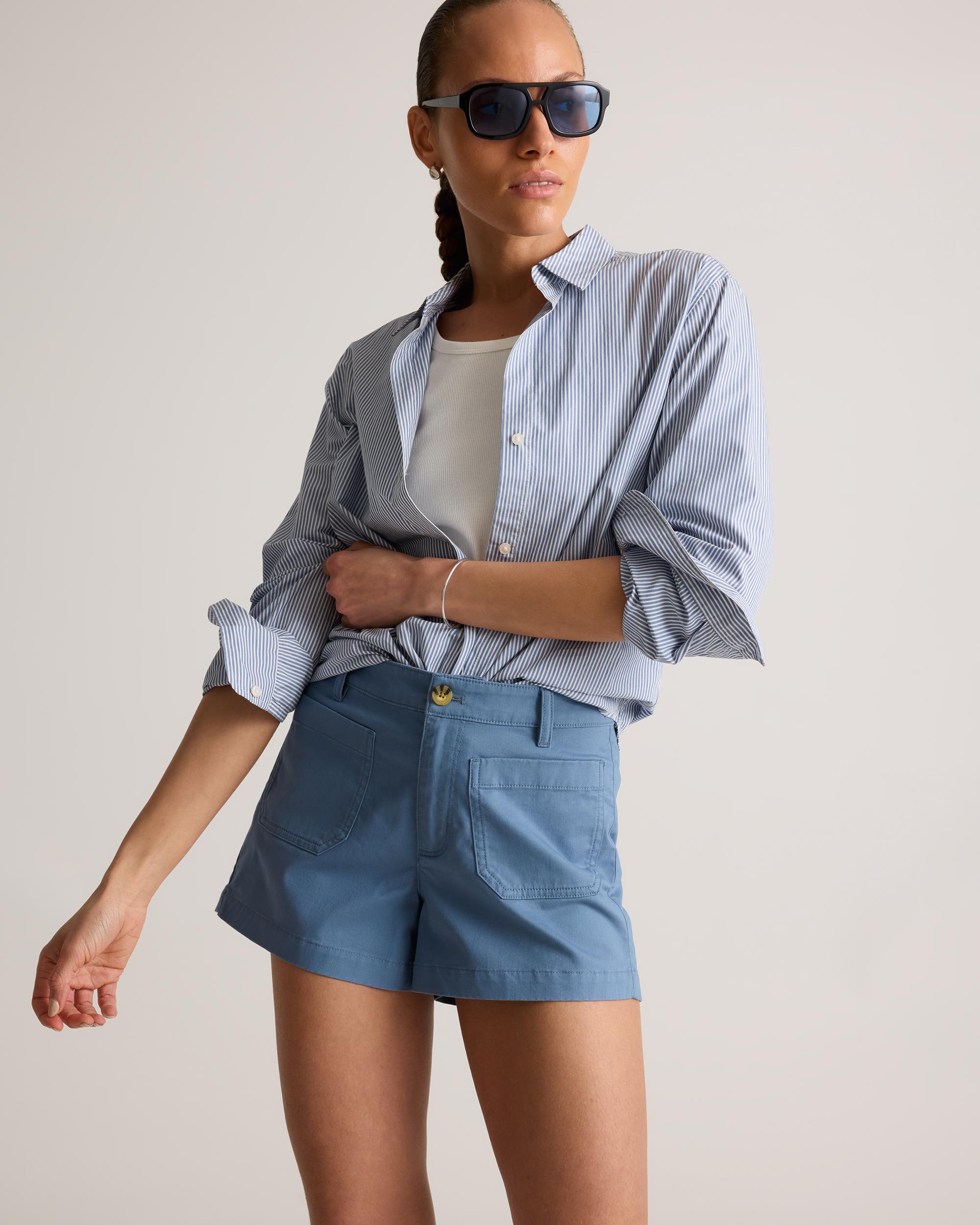 Quince | Women's Stretch Cotton Chino Patch Pocket Shorts Organic Cotton Product Image