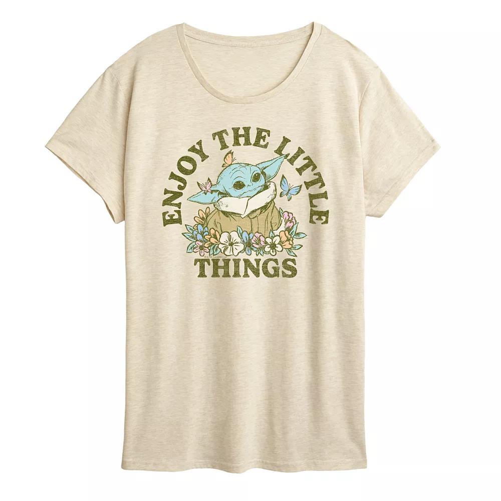 Women's The Mandalorian Grogu Enjoy The Little Things Graphic Tee,  Product Image