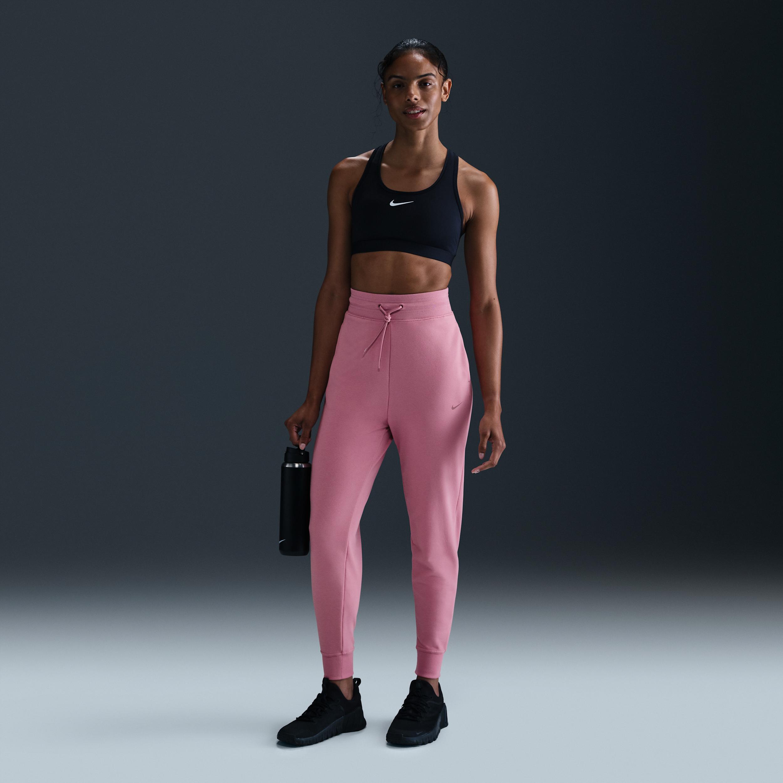 Womens Nike Dri-FIT One High-Waisted 7/8 French Terry Jogger Pants Product Image
