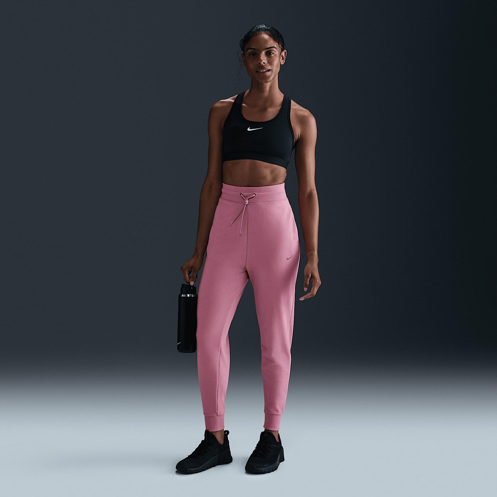 Womens Nike Dri-FIT One High-Waisted 7/8 French Terry Jogger Pants Product Image