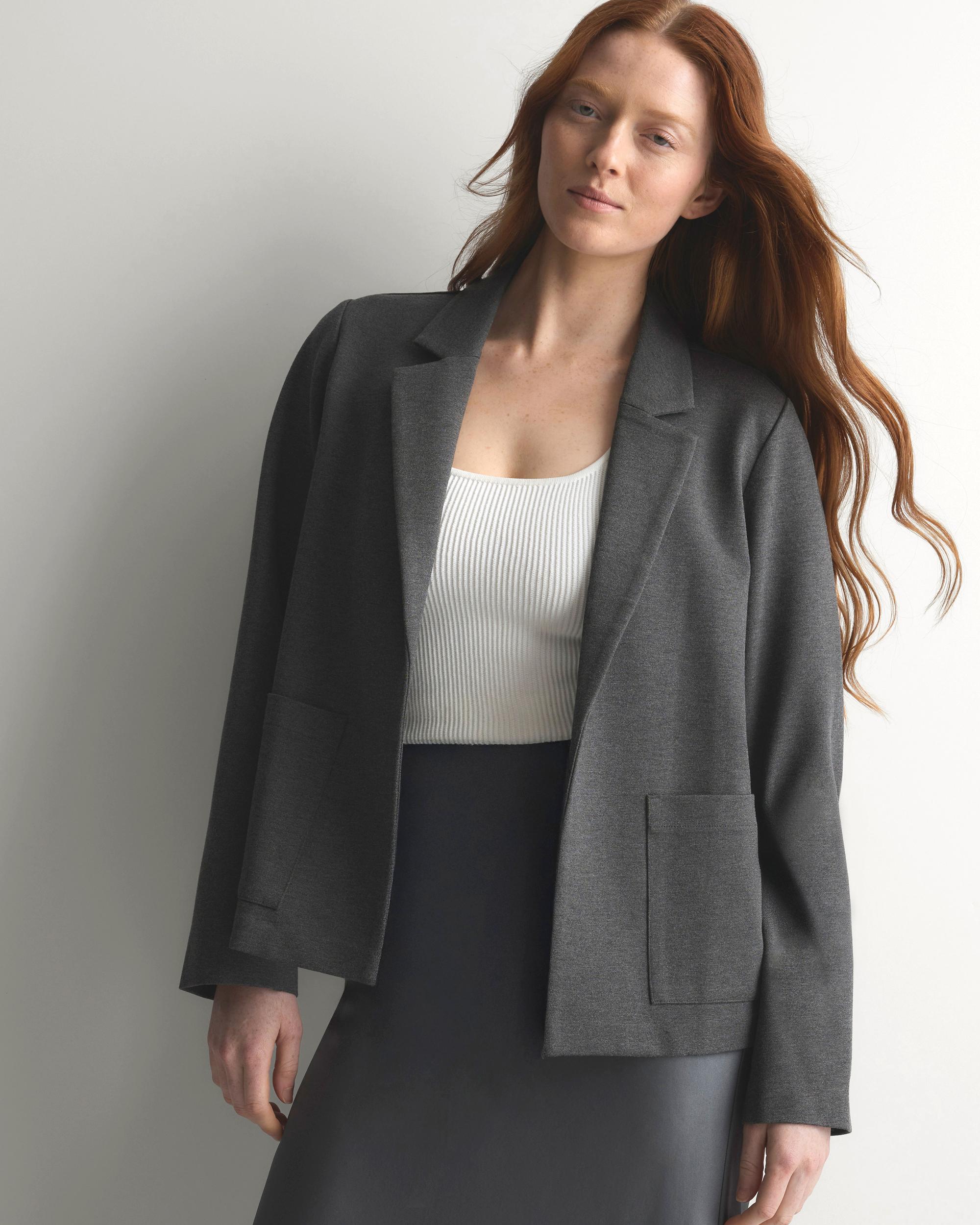 Quince | Women's Ultra-Stretch Ponte Open Blazer Rayon Product Image