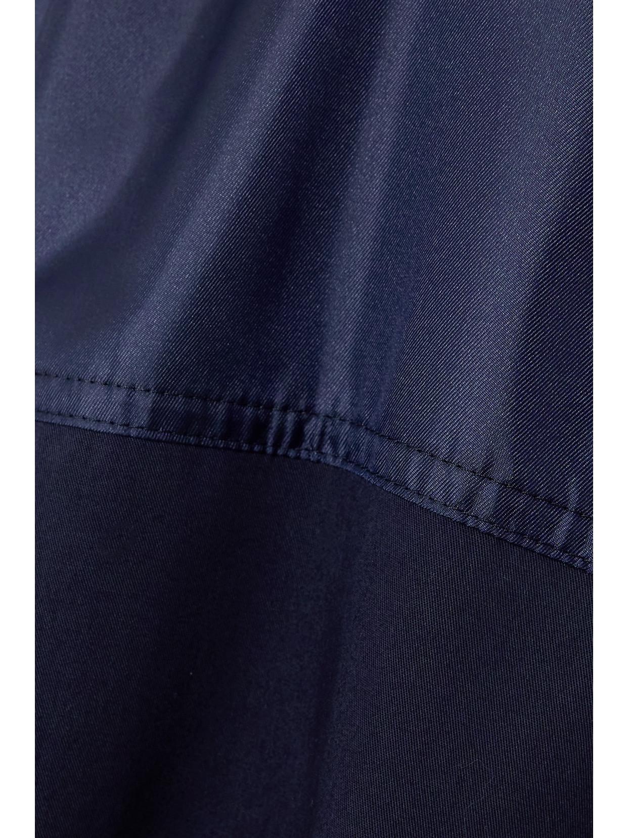 MONCLER Gobie Satin And Cotton-blend Twill Bomber Jacket In Navy Product Image