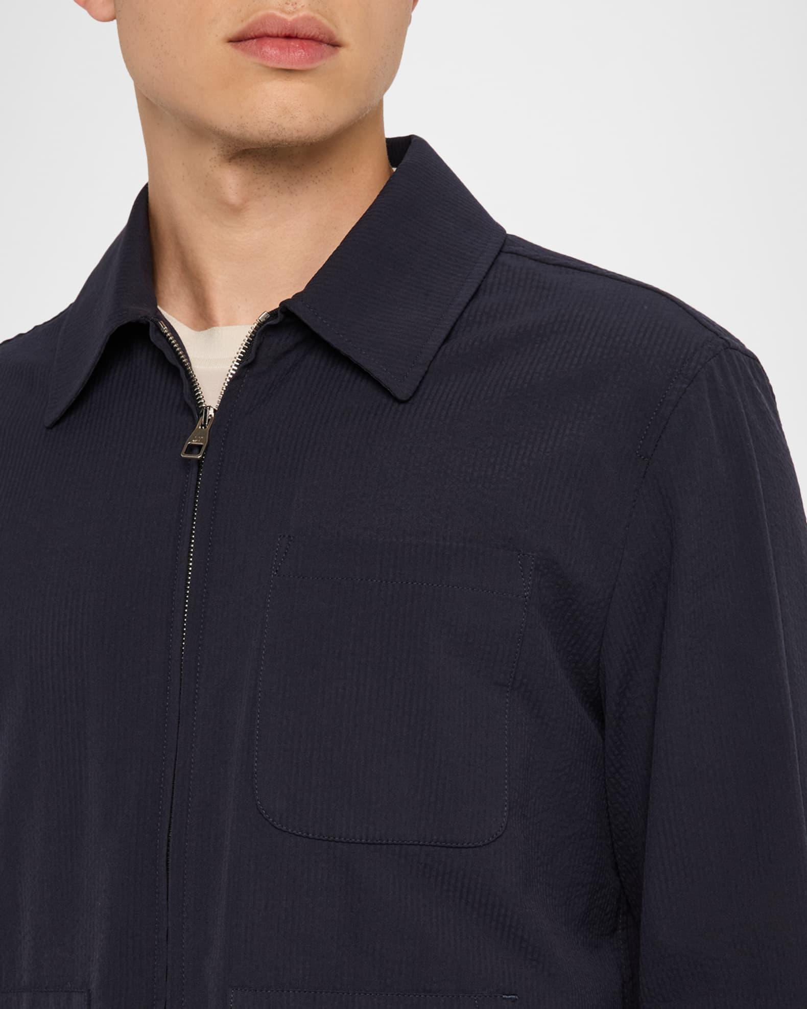 Men's Cotton Seersucker Shirt Jacket Product Image