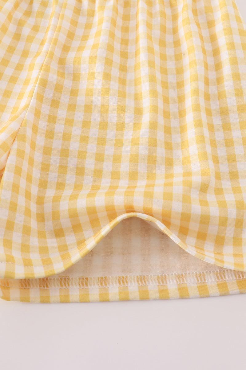 Blue animals applique shorts set Product Image