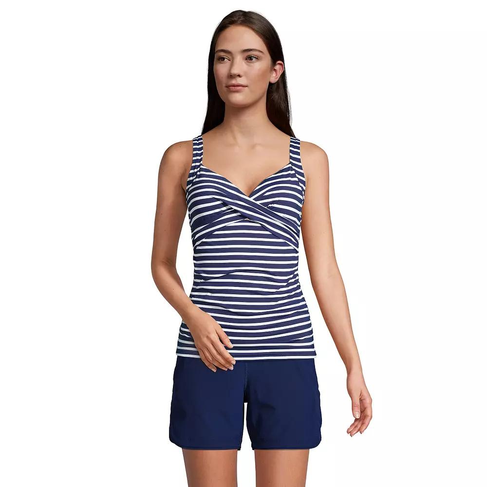 Petite Lands' End Underwire Surplice Tankini Top, Women's,  Product Image