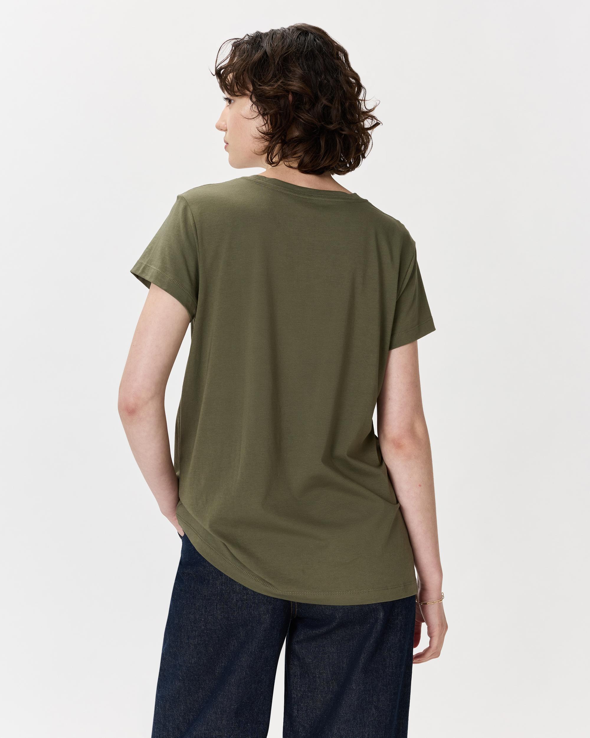 Quince | Women's Cotton Modal Crew Neck Swing T-Shirt Size XL, Cotton/Modal Product Image