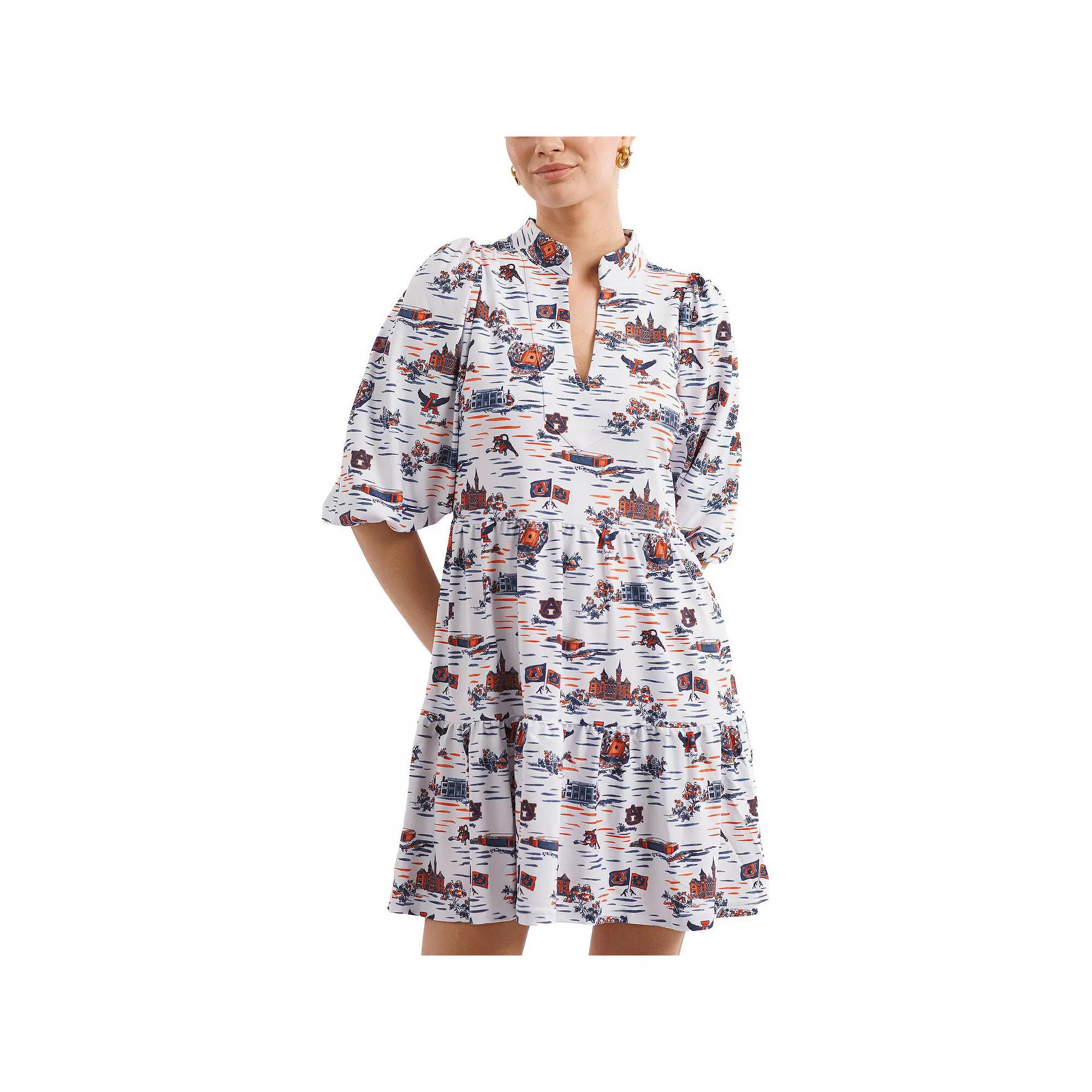 Women's Smith & Quinn White/Orange Auburn Tigers Tailgate Collection Tory Dress, Size: XS Product Image