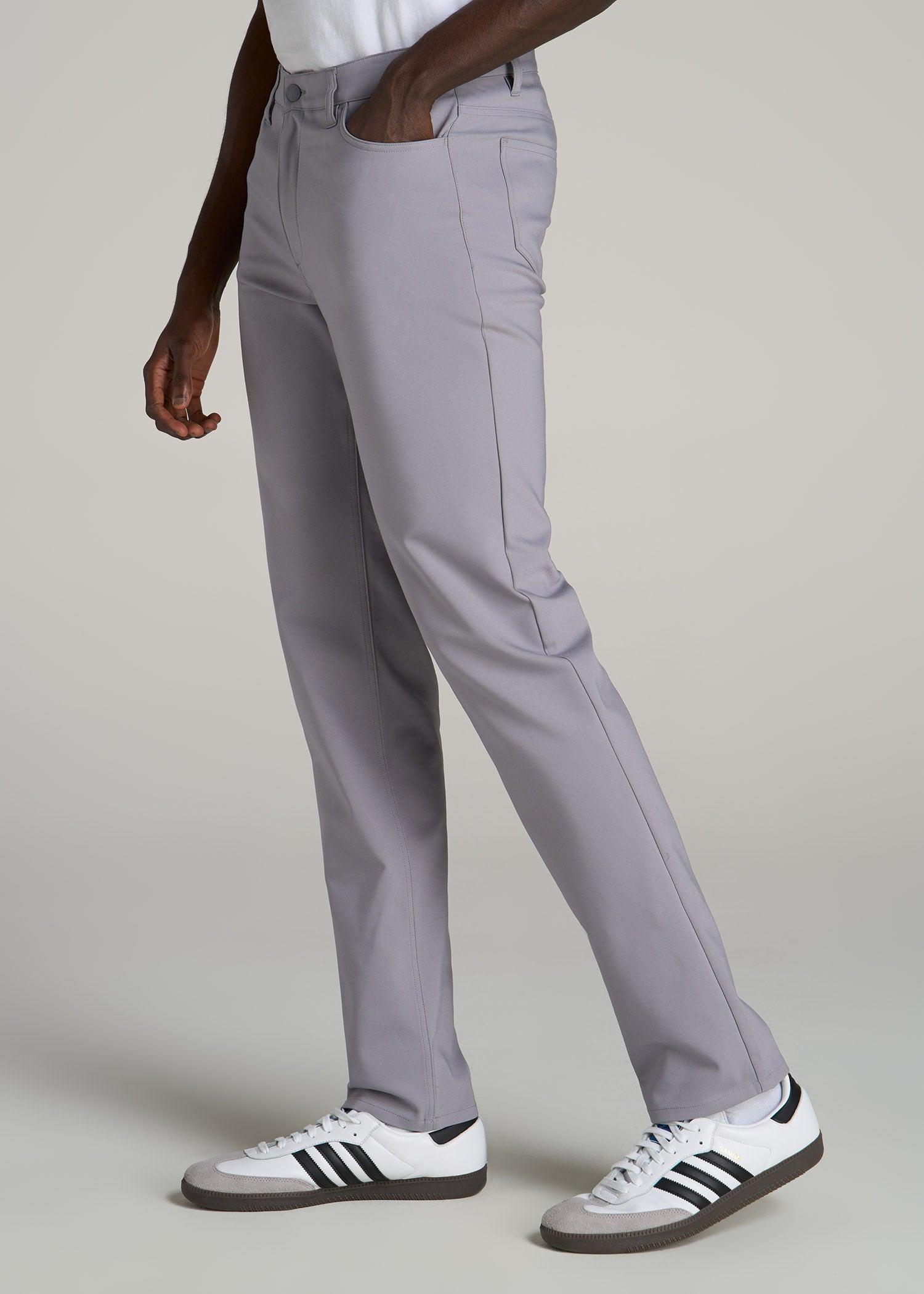 365 Stretch 5-Pocket TAPERED Pants for Tall Men in Pebble Grey Product Image