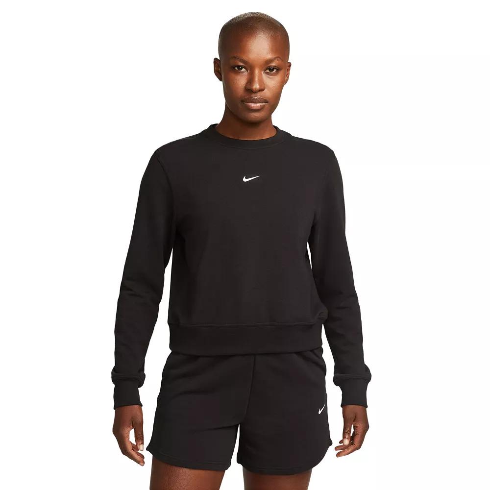 Nike Womens Dri-FIT One Crew-Neck French Terry Sweatshirt | FB5125-010 Product Image