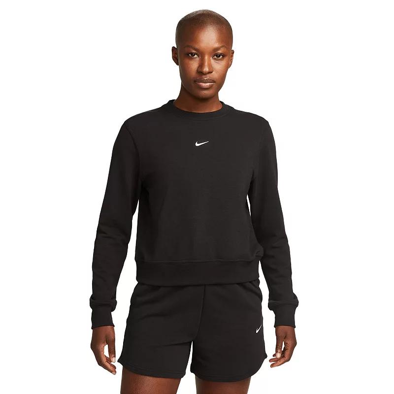 Nike Womens Dri-FIT One Crew-Neck French Terry Sweatshirt | FB5125-010 Product Image